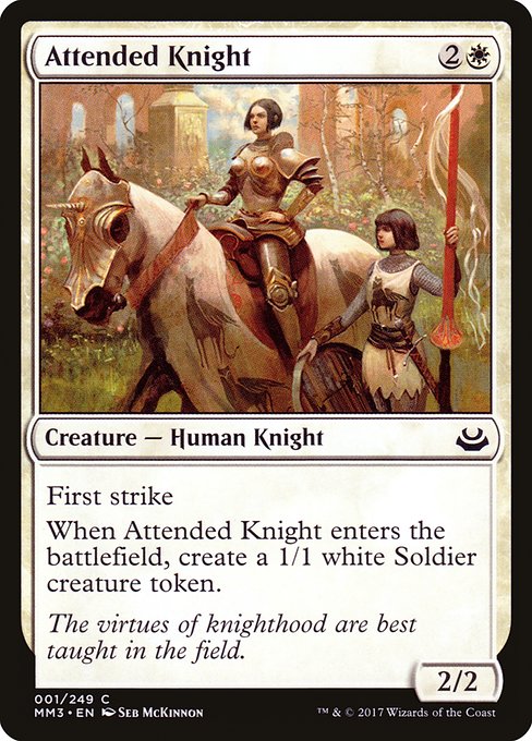 Attended Knight (1) (Foil) - Modern Masters 2017 - Game On