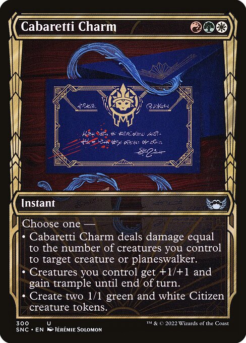 Cabaretti Charm (300) - SHOWCASE (Foil) - Streets of New Capenna - Game On