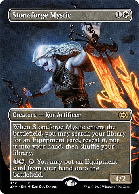 Stoneforge Mystic (337) - BORDERLESS - FULL ART (Foil) - Double Masters - Game On