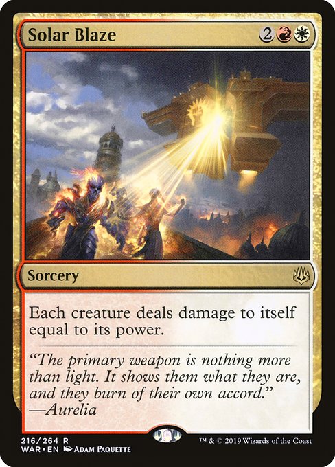 Solar Blaze (216) (Foil) - War of the Spark - Game On