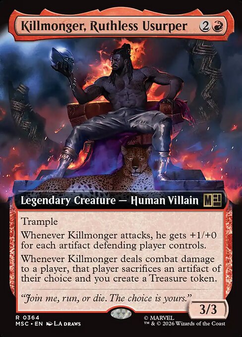Killmonger, Ruthless Usurper (364) - EXTENDED ART - Marvel Super Heroes Commander - Game On