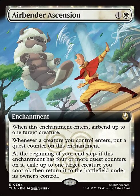 Airbender Ascension (364) - EXTENDED ART (Foil) - Avatar: The Last Airbender - Game On