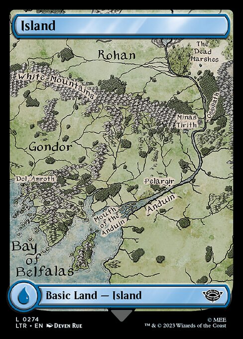 Island (274) - FULL ART - The Lord of the Rings: Tales of Middle-earth - Game On