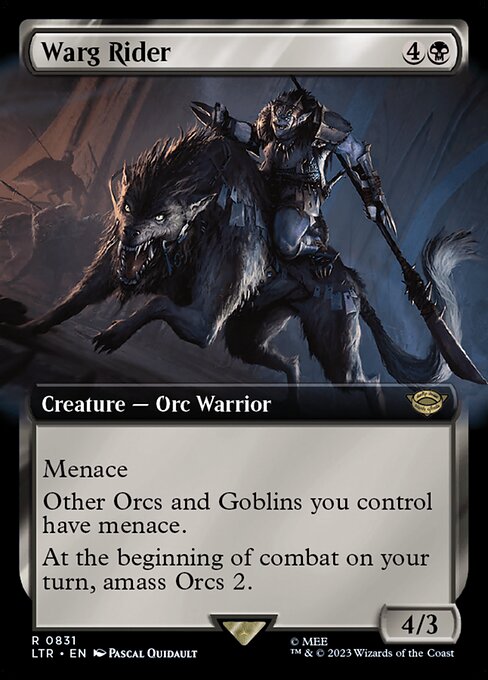 Warg Rider (831) - EXTENDED ART - The Lord of the Rings: Tales of Middle-earth - Game On