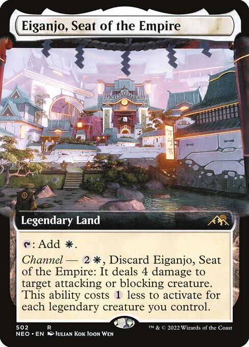 Eiganjo, Seat of the Empire (502) - EXTENDED ART - Kamigawa: Neon Dynasty - Game On