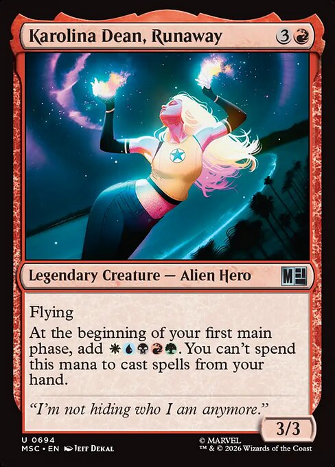 Karolina Dean, Runaway (694) - Marvel Super Heroes Commander - Game On