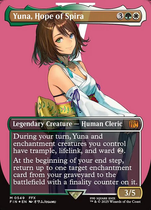 Yuna, Hope of Spira (549) - BORDERLESS - FULL ART (Foil) - Final Fantasy - Game On