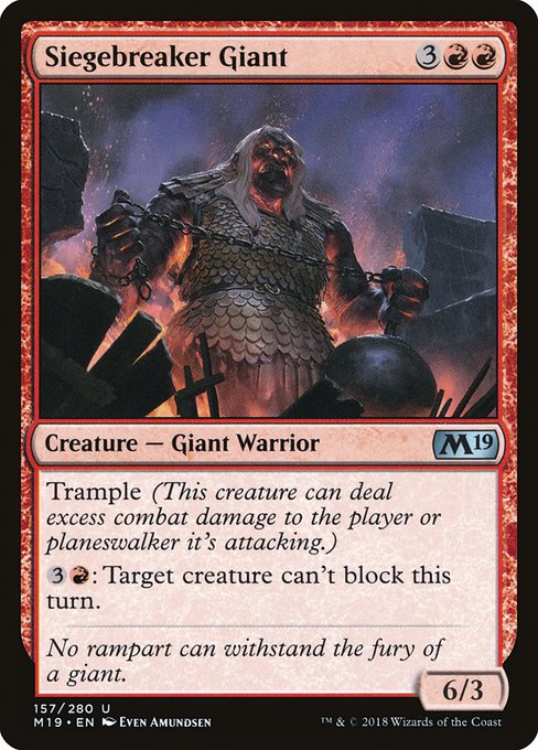 Siegebreaker Giant (157) (Foil) - Core Set 2019 - Game On