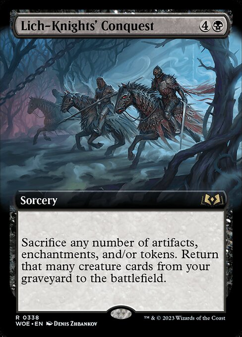 Lich-Knights' Conquest (338) - EXTENDED ART (Foil) - Wilds of Eldraine - Game On