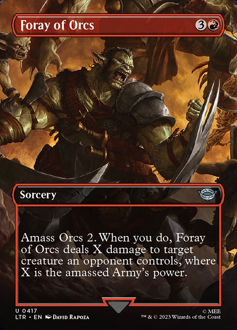 Foray of Orcs (417) - BORDERLESS - FULL ART - The Lord of the Rings: Tales of Middle-earth - Game On