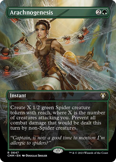 Arachnogenesis (647) - BORDERLESS - FULL ART - Commander Masters - Game On
