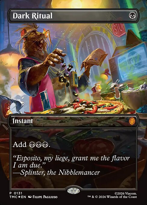Dark Ritual (131) - BORDERLESS - FULL ART (Foil) - Teenage Mutant Ninja Turtles Eternal - Game On