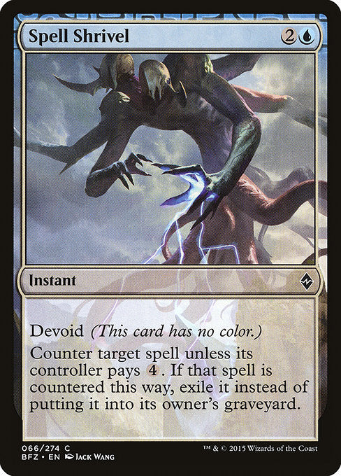 Spell Shrivel (66) (Foil) - Battle for Zendikar - Game On