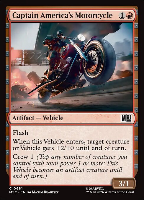 Captain America's Motorcycle (681) (Foil) - Marvel Super Heroes Commander - Game On