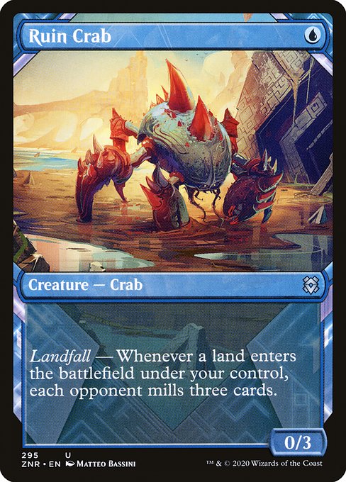 Ruin Crab (295) - SHOWCASE (Foil) - Zendikar Rising - Game On