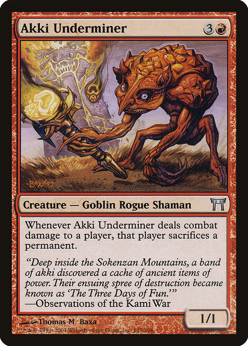 Akki Underminer (155) (Foil) - Champions of Kamigawa - Game On