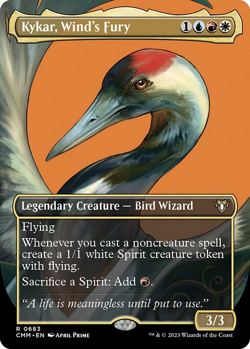 Kykar, Wind's Fury (683) - BORDERLESS - FULL ART - Commander Masters - Game On