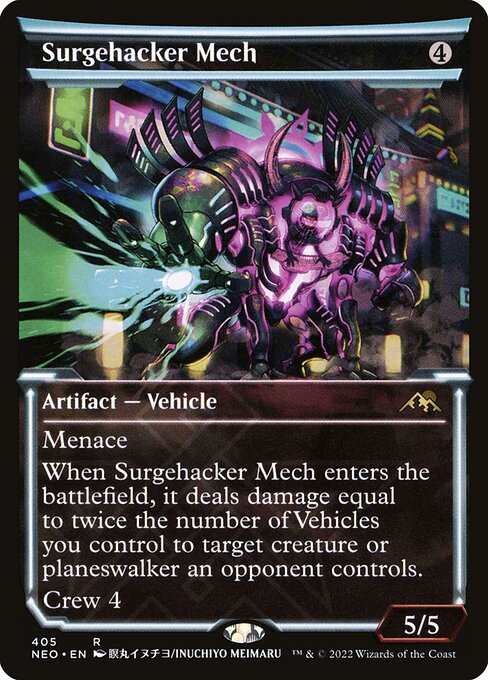Surgehacker Mech (405) - SHOWCASE (Foil) - Kamigawa: Neon Dynasty - Game On