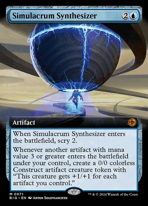 Simulacrum Synthesizer (71) - EXTENDED ART (Foil) - The Big Score - Game On