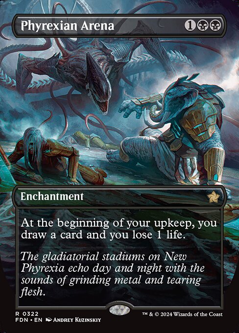 Phyrexian Arena (322) - BORDERLESS - FULL ART - Foundations - Game On