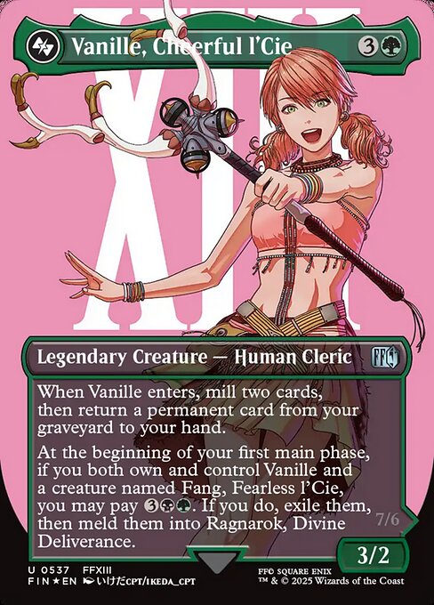 Vanille, Cheerful l'Cie (537) - BORDERLESS - FULL ART (Foil) - Final Fantasy - Game On
