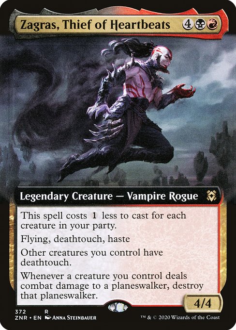 Zagras, Thief of Heartbeats (372) - EXTENDED ART - Zendikar Rising - Game On