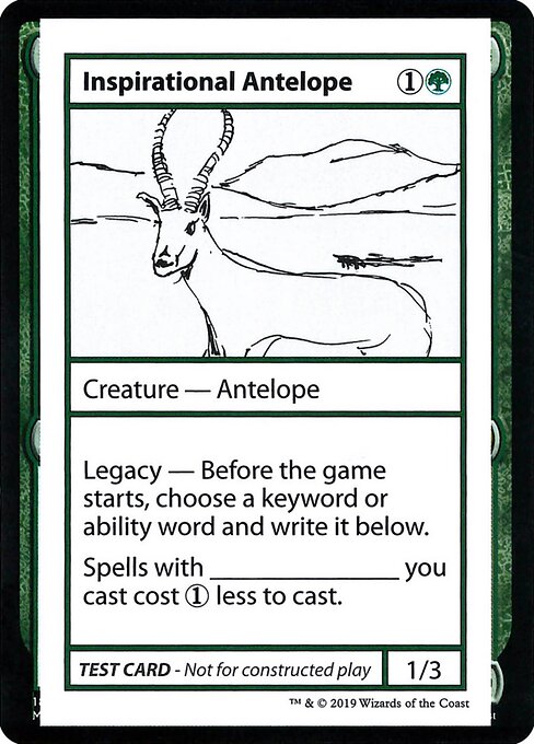 Inspirational Antelope (78) - Mystery Booster Playtest Cards 2021 - Game On