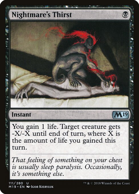 Nightmare's Thirst (111) (Foil) - Core Set 2019 - Game On