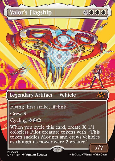 Valor's Flagship (298) - BORDERLESS (Foil) - Aetherdrift - Game On
