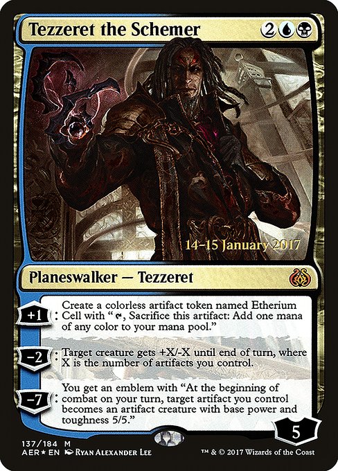 Tezzeret the Schemer (137s) (Foil) - Aether Revolt Promos - Game On