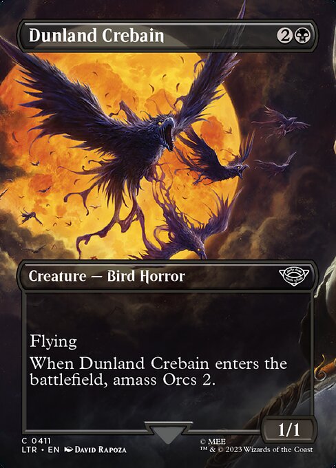 Dunland Crebain (411) - BORDERLESS - FULL ART - The Lord of the Rings: Tales of Middle-earth - Game On