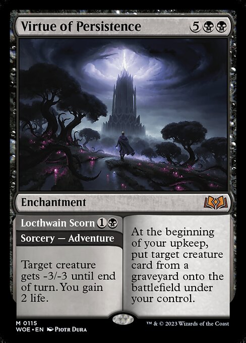 Virtue of Persistence // Locthwain Scorn (115) - Wilds of Eldraine - Game On