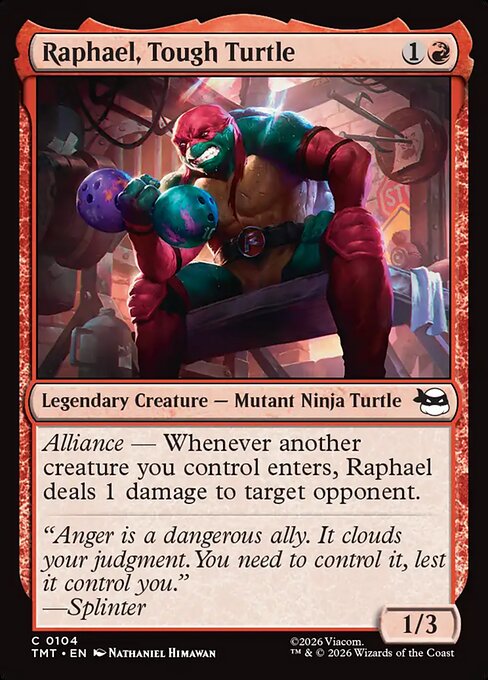 Raphael, Tough Turtle (104) (Foil) - Teenage Mutant Ninja Turtles - Game On