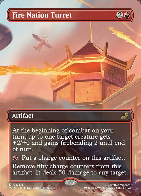 Fire Nation Turret (64) - BORDERLESS - FULL ART - Avatar: The Last Airbender Eternal - Game On