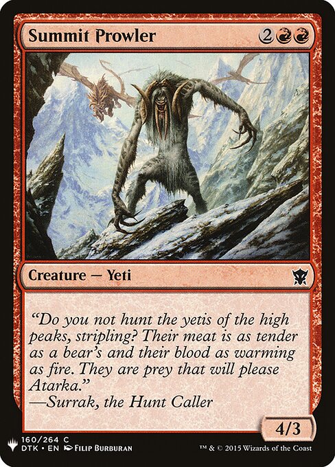 Summit Prowler (DTK-160) - The List - Game On