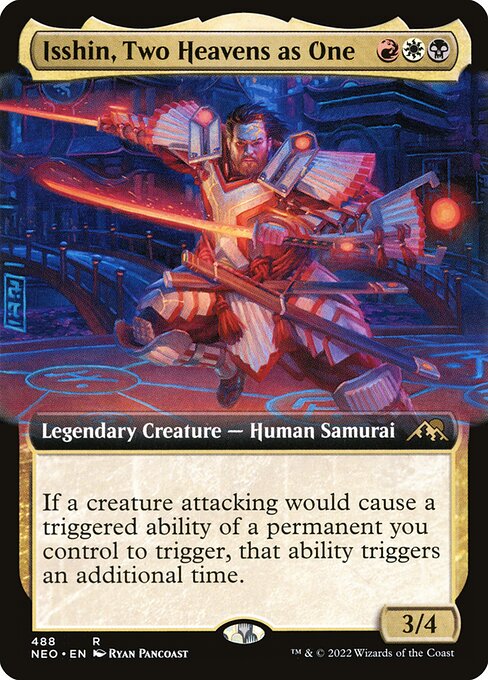 Isshin, Two Heavens as One (488) - EXTENDED ART (Foil) - Kamigawa: Neon Dynasty - Game On