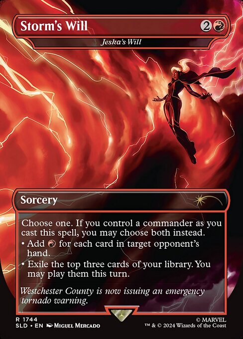 Jeska's Will (1744) - BORDERLESS - FULL ART (Foil) - Secret Lair Drop - Game On