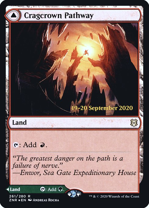 Cragcrown Pathway // Timbercrown Pathway (261s) (Foil) - Zendikar Rising Promos - Game On