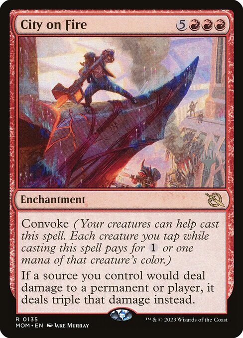 City on Fire (135p) (Foil) - March of the Machine Promos - Game On