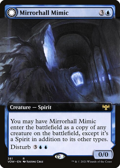 Mirrorhall Mimic // Ghastly Mimicry (361) - EXTENDED ART - Innistrad: Crimson Vow - Game On