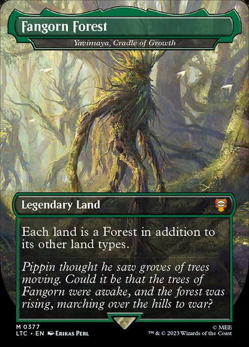 Yavimaya, Cradle of Growth (377) - BORDERLESS - FULL ART (Foil) - Tales of Middle-earth Commander - Game On