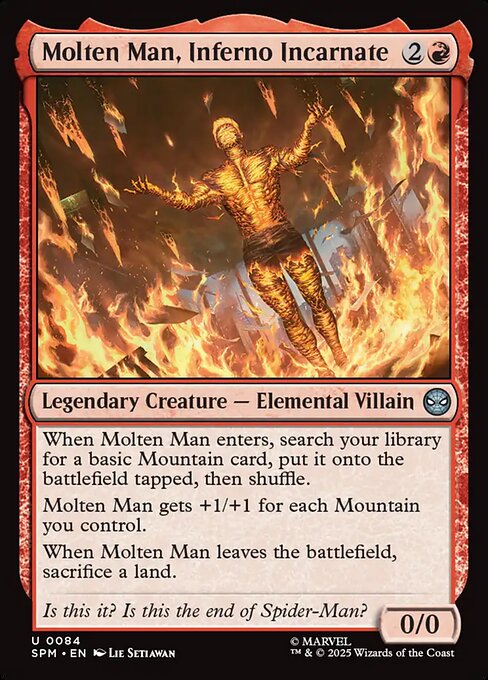 Molten Man, Inferno Incarnate (84) (Foil) - Marvel's Spider-Man - Game On