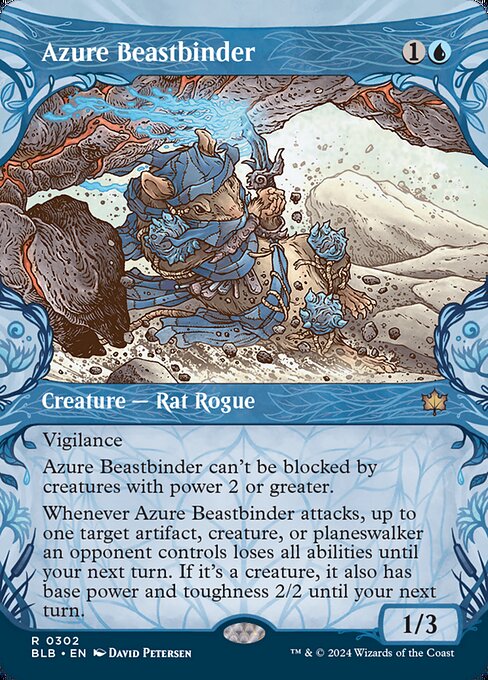 Azure Beastbinder (302) - BORDERLESS (Foil) - Bloomburrow - Game On