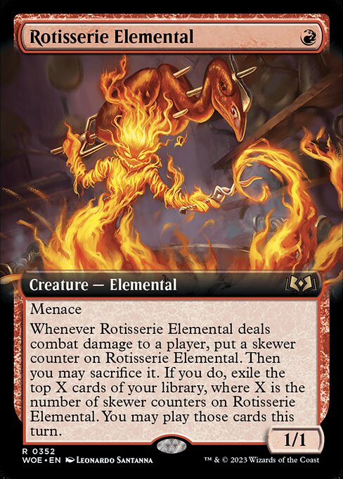 Rotisserie Elemental (352) - EXTENDED ART - Wilds of Eldraine - Game On
