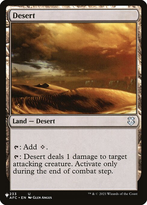 Desert (AFC-233) - The List - Game On