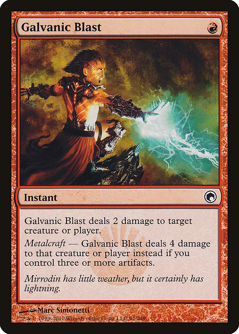 Galvanic Blast (91) (Foil) - Scars of Mirrodin - Game On