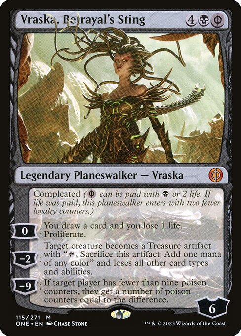Vraska, Betrayal's Sting (115) (Foil) - Phyrexia: All Will Be One - Game On
