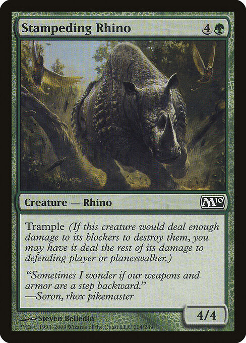 Stampeding Rhino (204) - Magic 2010 - Game On