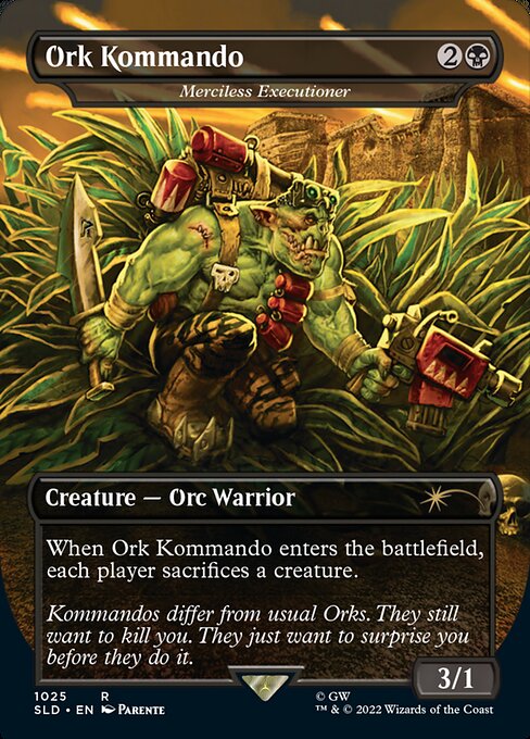 Merciless Executioner (1025) - BORDERLESS - FULL ART (Foil) - Secret Lair Drop - Game On