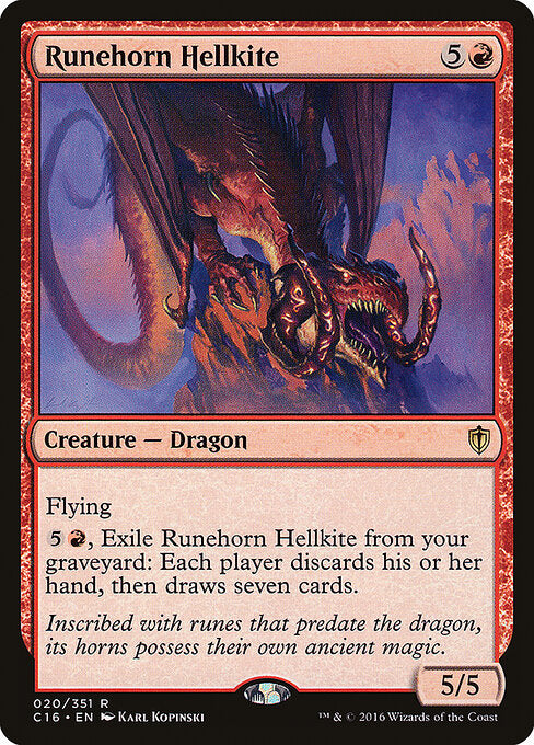 Runehorn Hellkite (20) - Commander 2016 - Game On